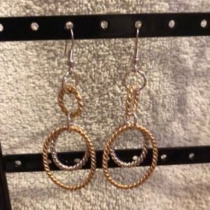 Gold&Silver loop earrings